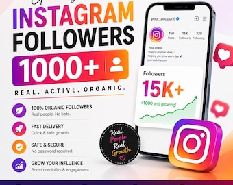 1000 Instagram Followers Growth Service | Fast Social Media Promotion | Organic Followers | Real & Active IG Growth | Fast Delivery