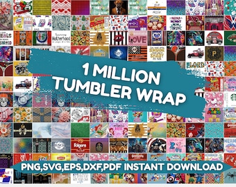 1,000,000点以上のタンブラーラップデザインバンドルPNG | MRR商用利用可 | タンブラーラップの再販 | 20オンススリムタンブラー昇華プリント | ユニークなラップデザイン