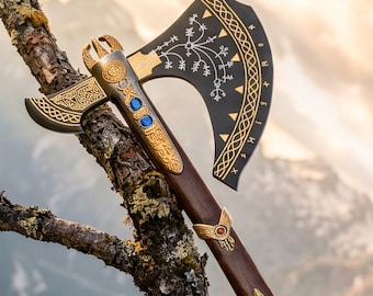 Leviathan Axe God of War Replica Kratos Axe Men Cosplay Wedding Gift for Husband Birthday Gift for Dad Anniversary Gift for Boyfriend