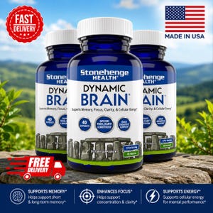 Stonehenge Health Dynamic Brain Supplement – Memory & Focus Daily Wellness Support Capsules