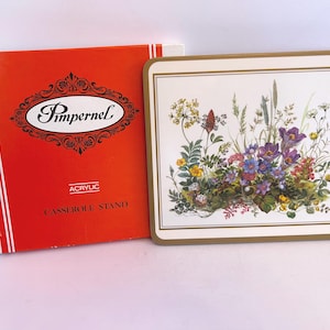 Pimpernel akrylgrytställ i ängsblommor
