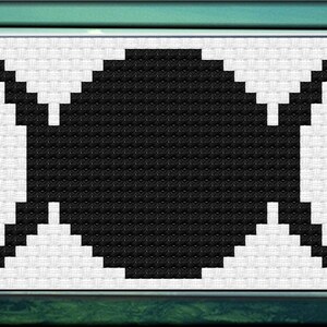 Triple Goddess Moon Symbol PDF Cross Stitch Pattern