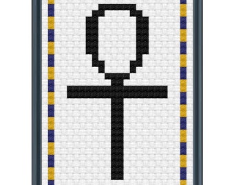 Símbolo Ankh Patrón de punto de cruz PDF