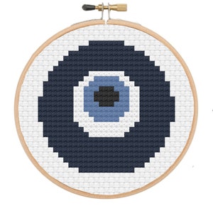 Evil Eye Symbol PDF Cross Stitch Pattern
