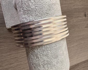 Zilveren gelaagde dunne armbanden - stapelbaar stijl #3
