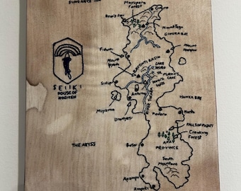 Mapa bordado de Seiiki de Un día de noche caída