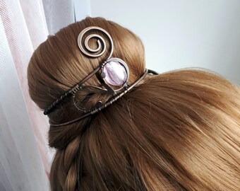 Hair Cuff Bun Cage Long Hair Jewelry Hair Pin Bun Holder Etsy