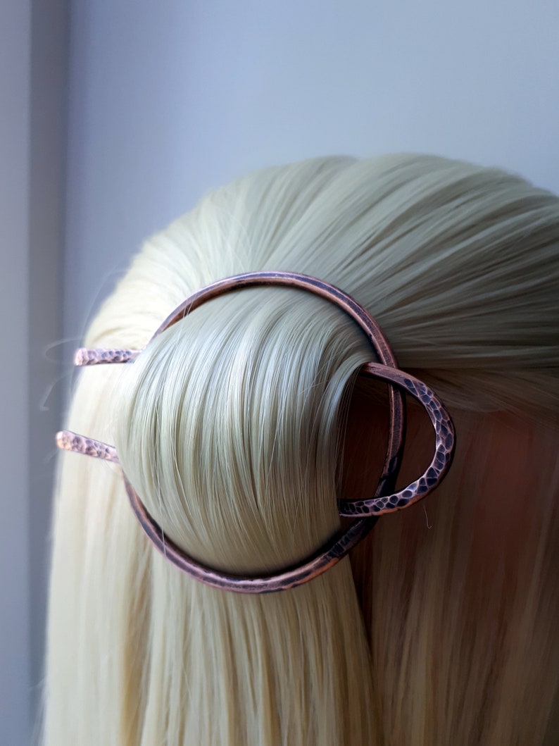 Circle Hair Clip Circle Hair Pin Round Barrette Hair Etsy