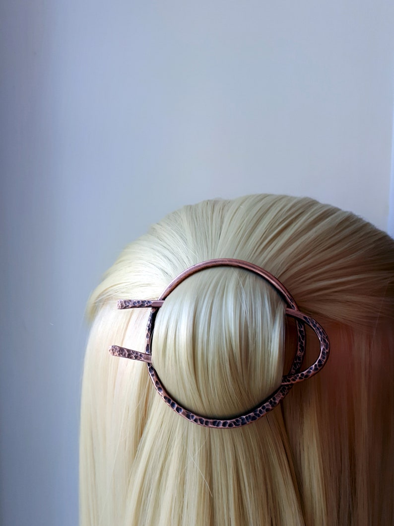 Circle Hair Clip Circle Hair Pin Round Barrette Hair Etsy