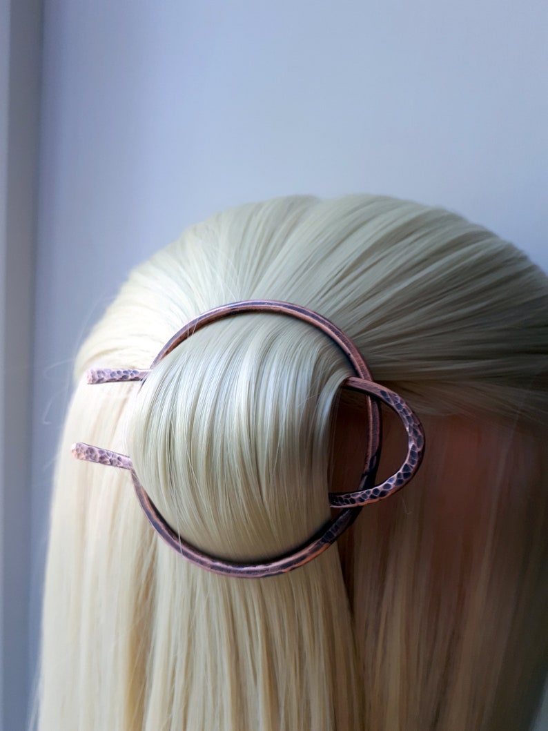 Circle Hair clip Circle Hair Pin Round Barrette Hair Etsy