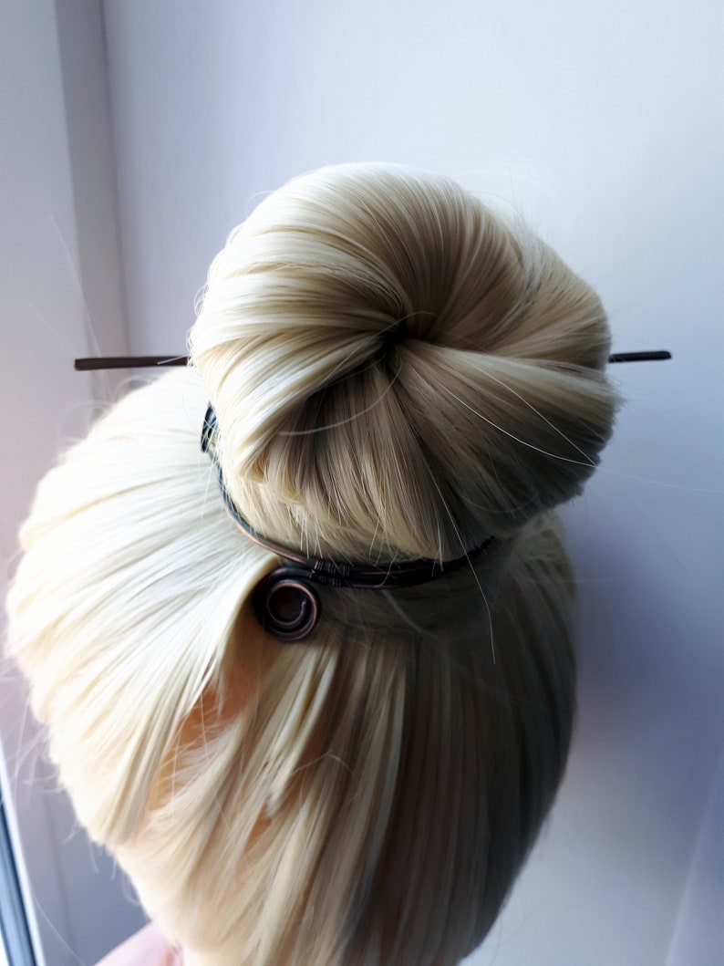 Hair cuff Bun cage Long Hair Jewelry Hair pin Bun holder Etsy