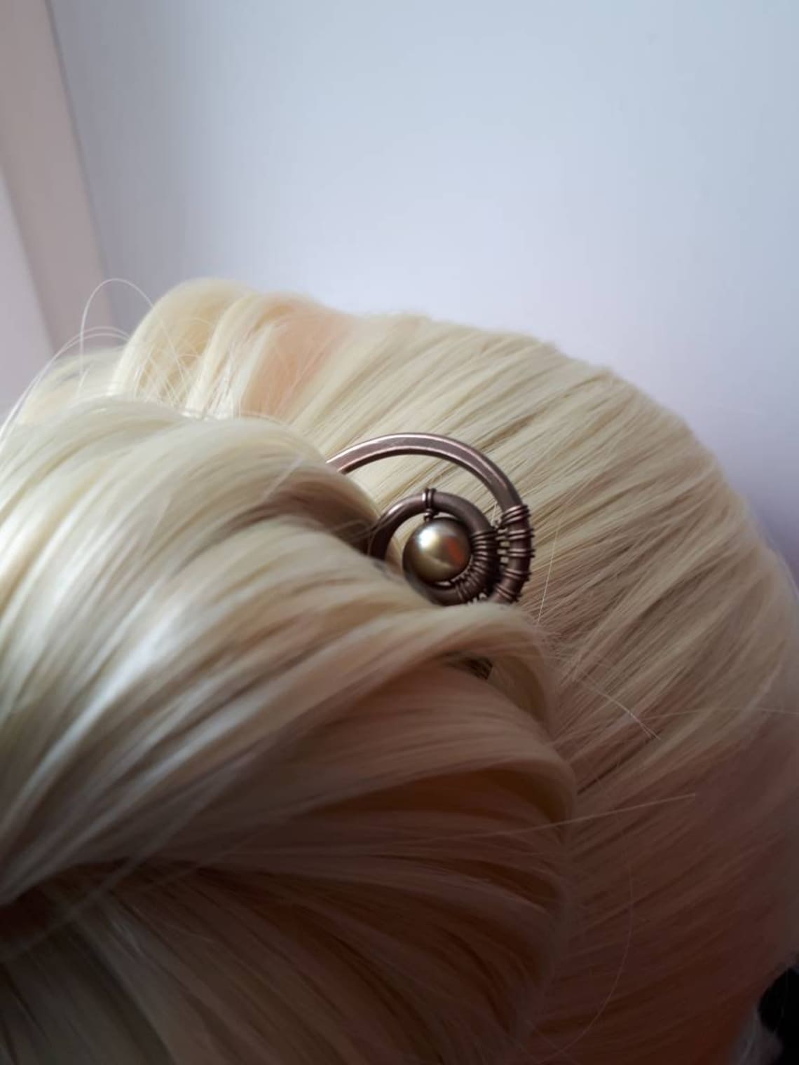 Pearl Hair Stick Hair Pin Metal Hair Forks Boho Bun Pin Wire Etsy