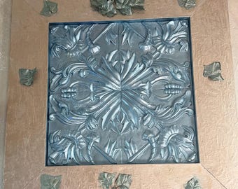 Ornate Floral Wall Art Panel with Ivy Accents – Fantasy Home Decor