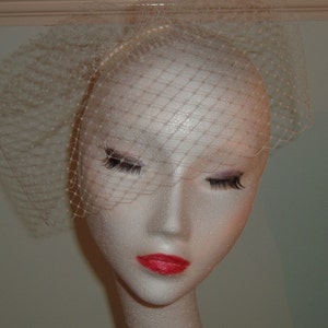 Ivory Birdcage Veil Short Side Style veil Bridal birdcage veil short bridal veil Wedding veil Short Birdcage veil ivory birdcage veil