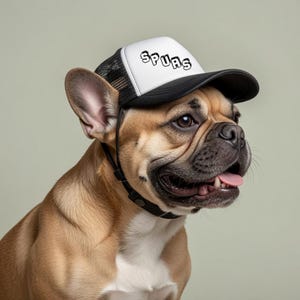 Spurs Script Dog Foam Trucker Hat | Mesh Baseball Cap image 2