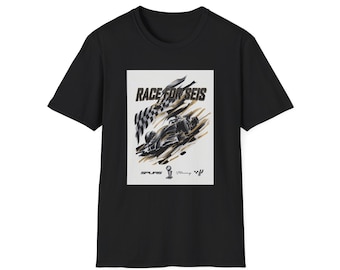 F1 SA Spurs Race For Seis Graphic Tee | Black & White Streetwear