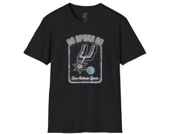 Maglietta/Tessera da basket dei San Antonio Spurs con insegna al neon.