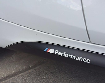 2x BMW M Performance seiten schweller aufkleber autocollant blanc 20 cm x 2 cm