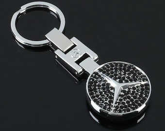 AMG Mercedes Schlüsselanhänger Emblème Logo Schlüsselring NEU schwarz