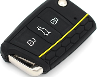 Coque en silicone pour VW Seat Skoda Mii Ateca Tarraco Arona Leon Fabia Noir