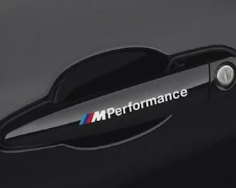 4x BMW Performance Turgriffe Weiss aufkleber logo emblème 125 x 13 mm