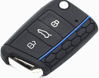 Coque en silicone pour VW Seat Skoda Mii Ateca Tarraco Arona Leon Fabia Noir