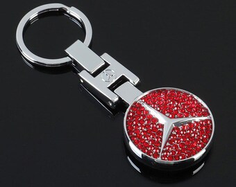 AMG Mercedes Schlüsselanhänger Emblème Logo Schlüsselring NEU Rot
