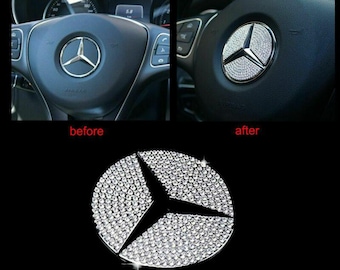 Mercedes Benz Kristall Lenkrad Emblème Klass Aufkleber Logo Diamant 45mm
