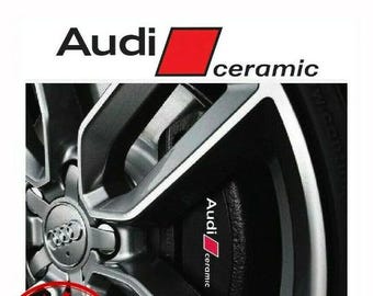 4 x Audi Ceramic Aufkleber pour Bremssättel Bremse Schwarz Bremssattelaufkleber