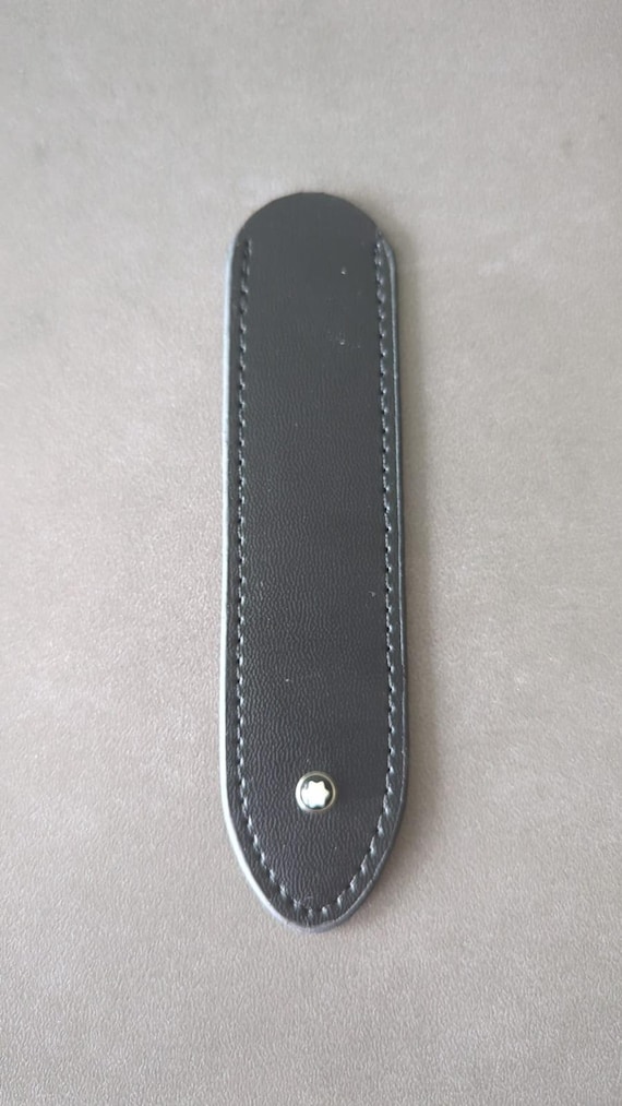 Montblanc PU Lederetui Kunstleder Etui schwarz 15 x 3,5 cm Neu