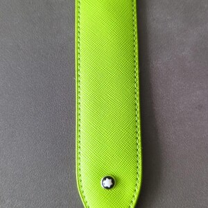 Montblanc PU Lederetui Kunstleder Case grün 15 x 3.5 cm Neu image 1
