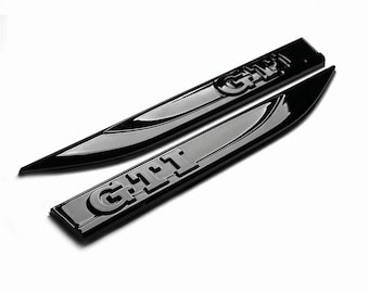 VW Golf Polo 7 GTI Kotflügel Emblem Logo Aufkleber Schwarz glänzend