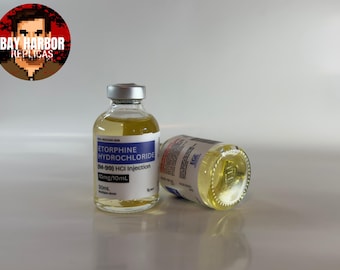 Dexter M-99 Etorphin Hydrochlorid Injektionsfläschchen | Auferstehung & Original M99 Prop Replica