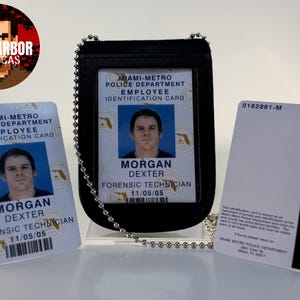 Dexter Morgan Miami Metro ID Badge & Leather Holder | Season 1-3