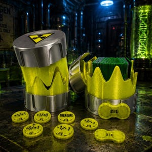 TCG deck box Mutagen Vial Deck Box with Life Counter & Token Set | MTG commander deck box | TCG Storage for your cards