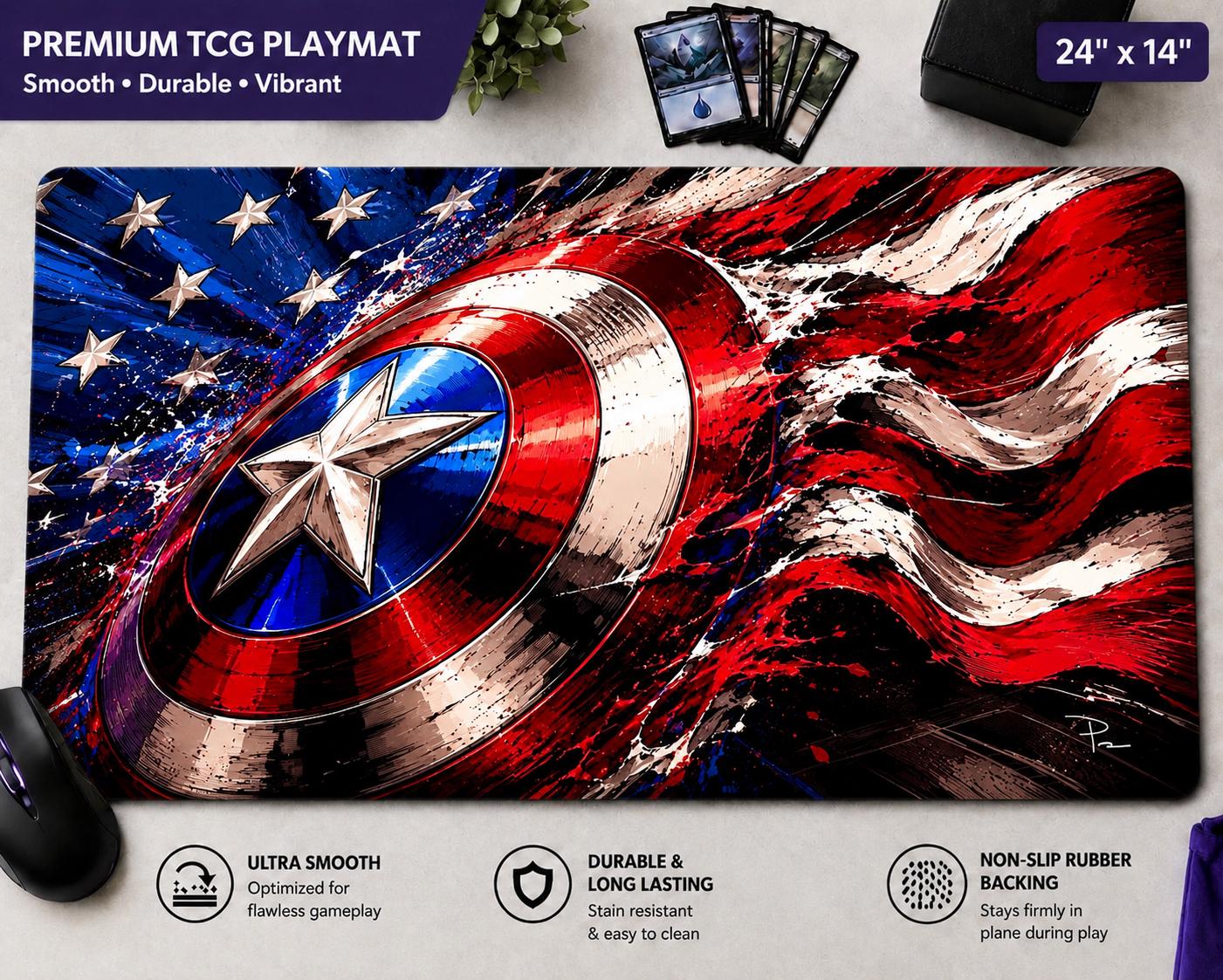 Captain America Playmat - Etsy
