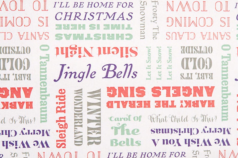 Christmas Carol Wrapping Paper 