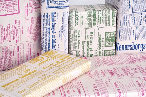 Swedish Newspaper / Wrapping Paper - Etsy