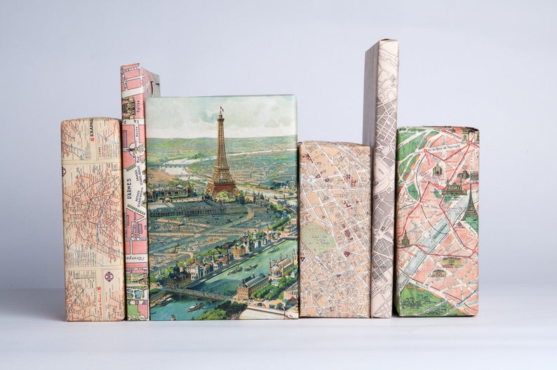 Paris Maps Gift Wrap 12 Sheets