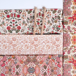 1800's English Wrapping Paper - Red Hues