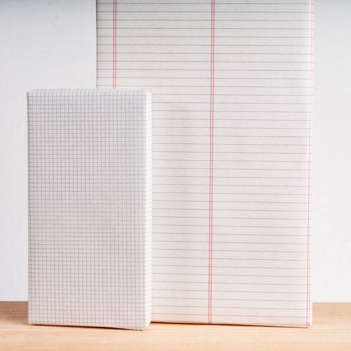 Lined & Graph Paper Gift Wrap Etsy