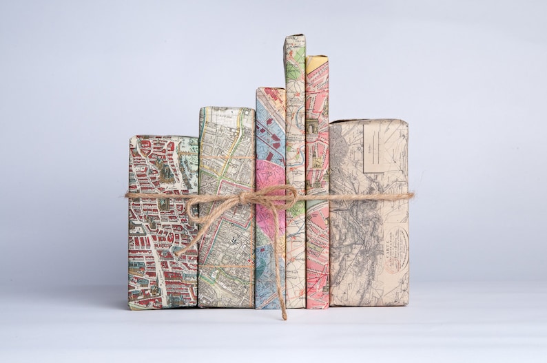 Paris Maps Gift Wrap 12 Sheets