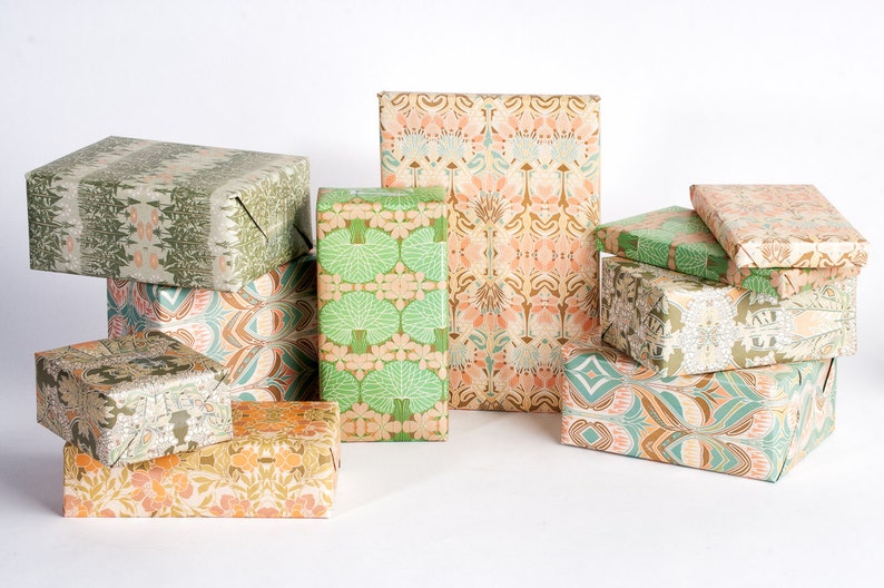 Spring / Summer Art Nouveau Gift Wrap Etsy