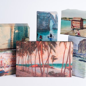 Papel de regalo de pintura de playa