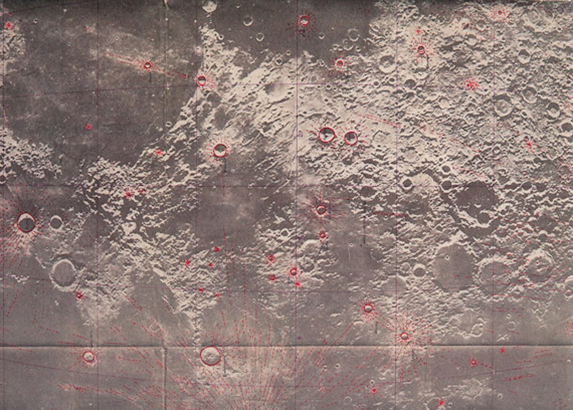 Moon Map Wrapping Paper - Etsy