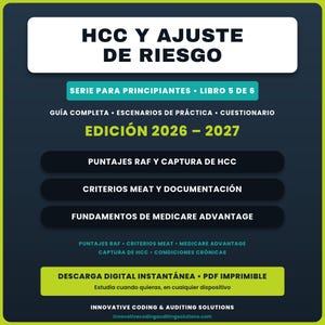 HCC Risk Adjustment Guide | Medicare Advantage RAF Scores, MEAT Criteria (pdf Download)