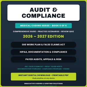 Handleiding voor naleving van audits voor medische codering | Praktische scenario's, OIG, HIPAA (PDF-download)