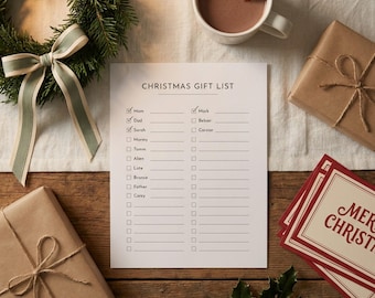 Christmas Planner Printable PDF | Holiday Gift Tracker Budget Card List Cookie Recipes | Christmas Binder Instant Download