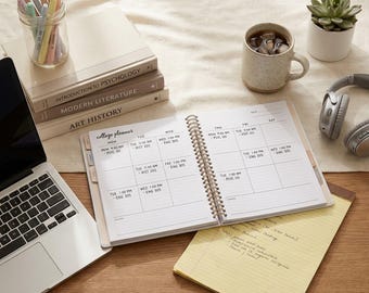 College Student Planner Printable PDF | Academic Planner Class Schedule Assignment Tracker | GPA Calc Study Goodnotes Download