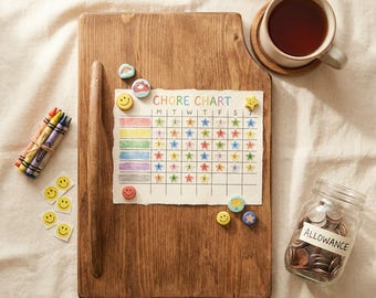 Family Chore Chart Printable PDF | Kids Chore Allowance Tracker | Weekly Chore Schedule Reward Chart | Mothers Day Gift Download